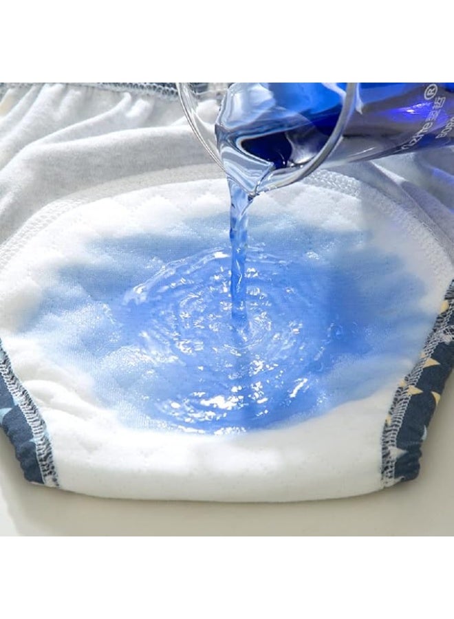 عبوة من قطعتين من سراويل التدريب على استخدام المرحاض للأطفال الأولاد والبنات، سراويل تدريب ماصة للأطفال الصغار مصنوعة من القطن قابلة لإعادة الاستخدام ومطبوعة برسومات للأطفال من وزن 7-14 كجم (2-3 سنوات/مقاس 100). - Image 5